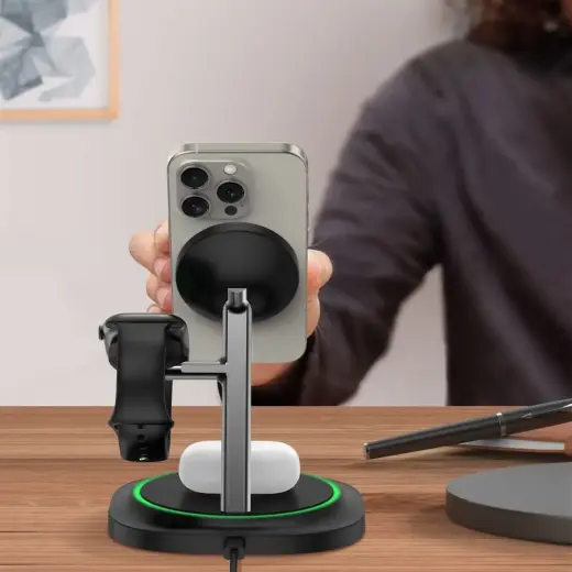 Tech-Protect QI15W-A46 3in1 Magnetic MagSafe Inductive Charger - Black Foto 8