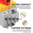 Qoltec DC isolator with locking function | Main switch | 1200V | 32A | 8kV | 4P Foto 3