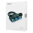 Car Cigarette Lighter Socket Splitter B39 Type C - 3 sockets + 2xUSB - 2,1A 100W with display and cable Foto 7