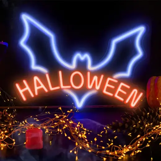 Neon PLEXI LED HALLOWEEN blue red NNE17 Neolia Фото num