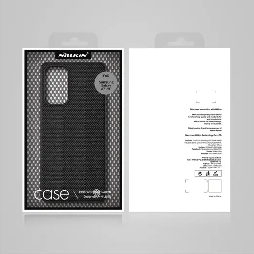 Nillkin Textured Case durable reinforced case with gel frame and nylon back for Samsung Galaxy A73 black Foto 5