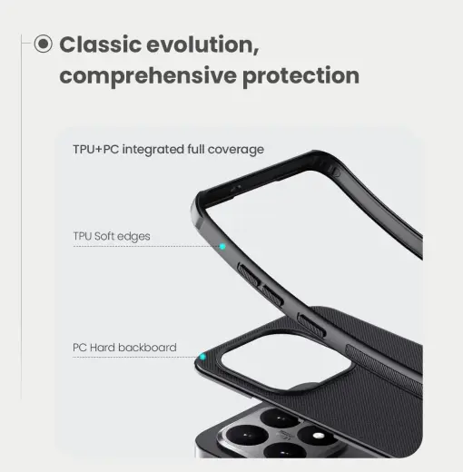 Nillkin Super Frosted PRO Back Cover for Xiaomi 15T Black Foto 3