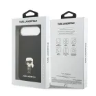 Karl Lagerfeld Liquid Silicone Metal Ikonik Case for iPhone Air Black Foto 6