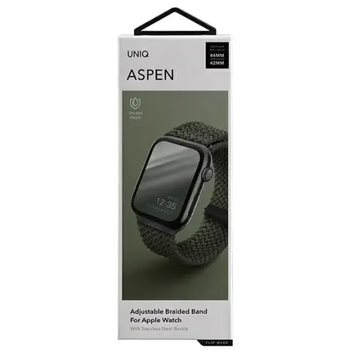Uniq Aspen Braided strap for Apple Watch 1|2|3|4|5|6|7|8|SE|SE2 44|42|45 mm - green Foto 11