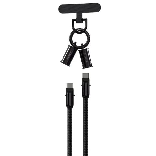 Devia lanyard провод для передачи данных и зарядки | USB-C на USB-C | 60W | 1.2m | черный Фото num