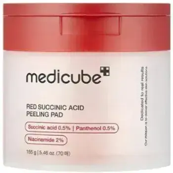 Red Succinic Acid Peeling Pad - Exfoliating Facial Pads.