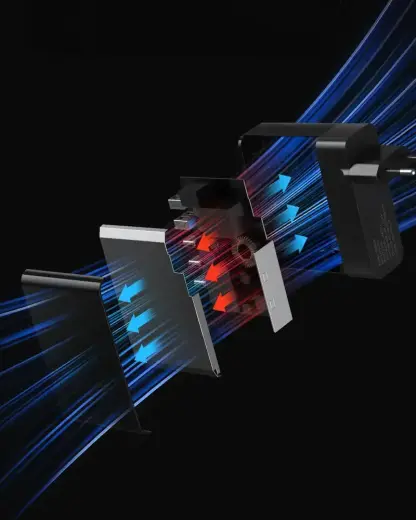 GaN Wozinsky CGWCB 140W Wall Charger 3 x USB-C / 2 x USB-A - Black Foto 10