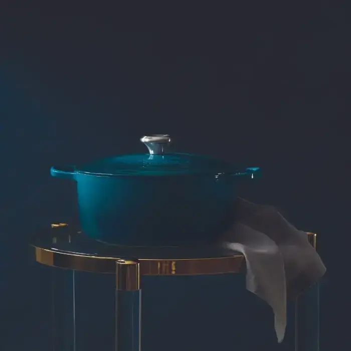 Le Creuset Cast iron pot round Ø26cm / 5,3L blue Photo