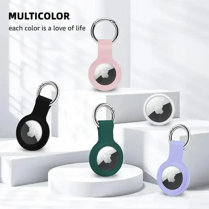 SILICONE AIRTAG CASE (RING) BLACK Фото num