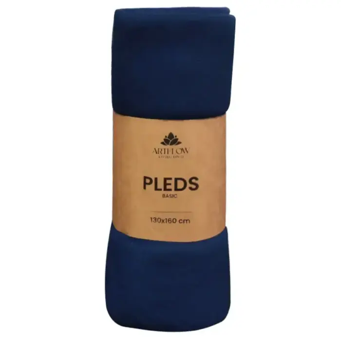 Pleds 130x160cm Basic, zils