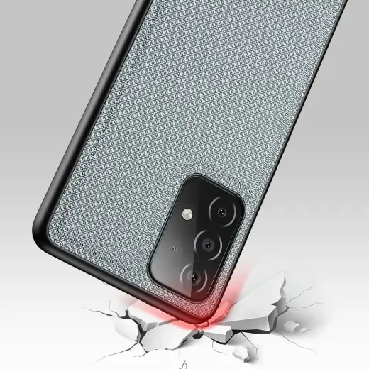 Dux Ducis Fino case covered with nylon material for Samsung Galaxy A72 4G gray Photo