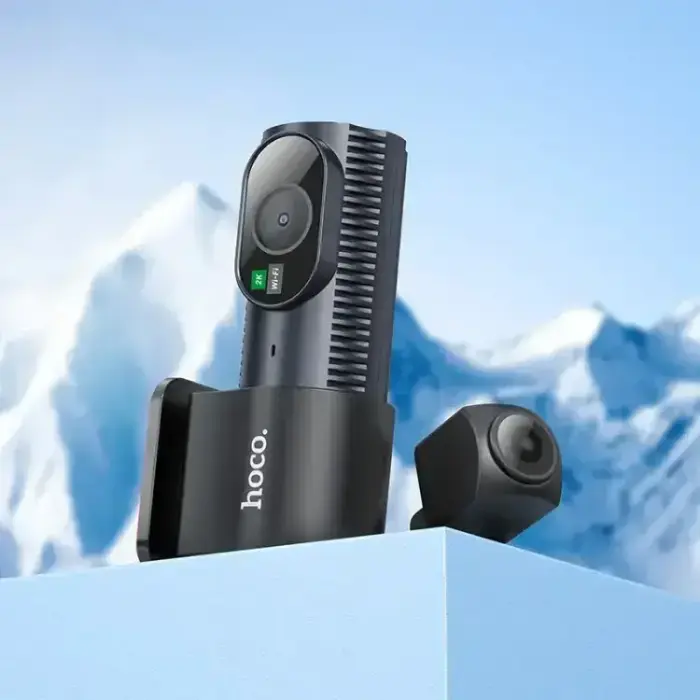 Dash cam for car Hoco with screen 1,47" 2K + rear camera 720P/25fps DV8 black Foto 9