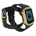 Protect Strap Band Band with Case for Apple Watch 7 | SE (41|40 | 38mm) Case Armored Watch Cover Black Фото num