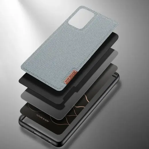 Dux Ducis Fino case covered with nylon material for Samsung Galaxy A72 4G gray Photo