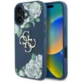 Чехол для телефона Guess Grained Roses Big 4G logo для iPhone 16 синий Фото num