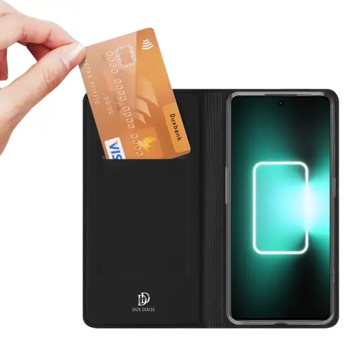 Dux Ducis Skin Pro Case For Realme GT Neo 5 | Realme GT3 Flip Cover Card Wallet Stand Black Фото num