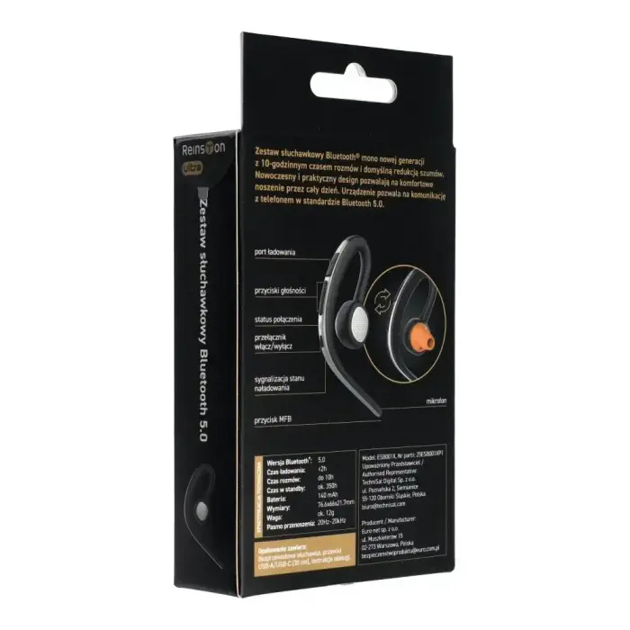 Wireless headset MONO Reinston ESB001X USB-C black Foto 3