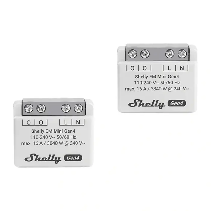 SHELLY EM Mini Gen4 Energy Meter, 2 pieces