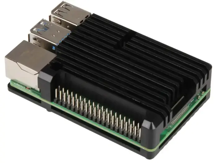 Raspberry Pi 4B алюминиевый корпус черный JOY-IT