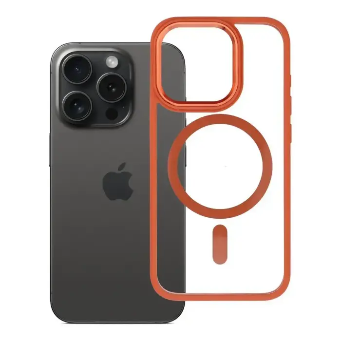 ROAR MAG BUMPER maciņš ar MagSafe atbalstu telefonam iPhone 15 Pro oranžs