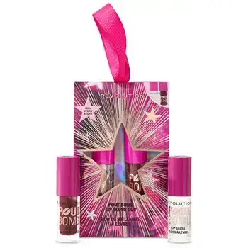 Makeup Revolution Pout Bomb Plumping Mini Lip Gloss Set Mauve - Gift set