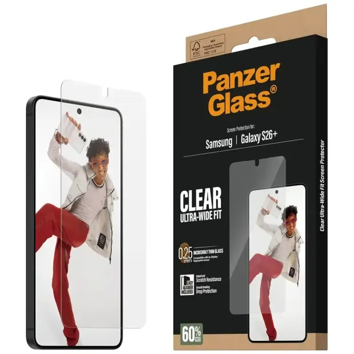 Tempered Glass PanzerGlass Ultra-Wide Fit EasyAligner for Samsung Galaxy S26+ Foto 5