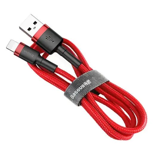 Baseus CALKLF-B09 datu pārraides un uzlādes vads | USB-A uz Lightning | 12W | 1m | sarkans Foto 2