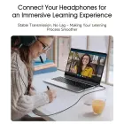 Dudao L12S AUX cable mini jack 3.5mm 1m 3-pole stereo - black Foto 5