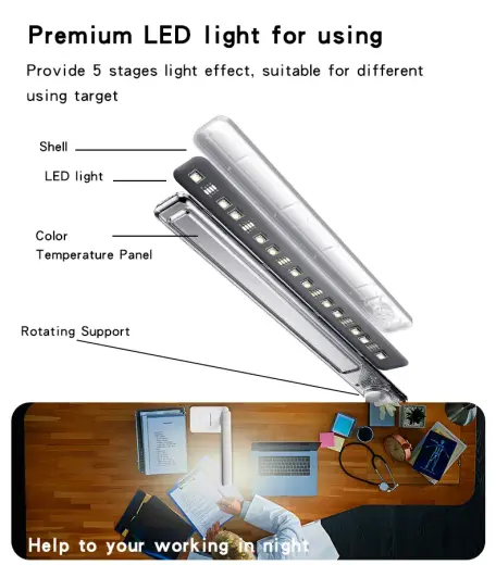 Yesido Desktop lamp DS20 induction with LCD display white Фото num