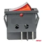 Rectangular switch 12V/230V (with red light) BU02 — Photo 2