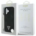 Чехол для телефона Guess Grained Hot Stamp Peony Triangle Logo MagSafe для iPhone 16 черный Фото num