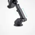 Telescopic car holder with suction cup Black Photo