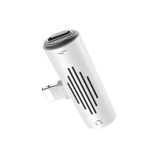 Borofone Adapter BV7 Audio - Lightning to Lightning + jack 3,5mm - white Photo
