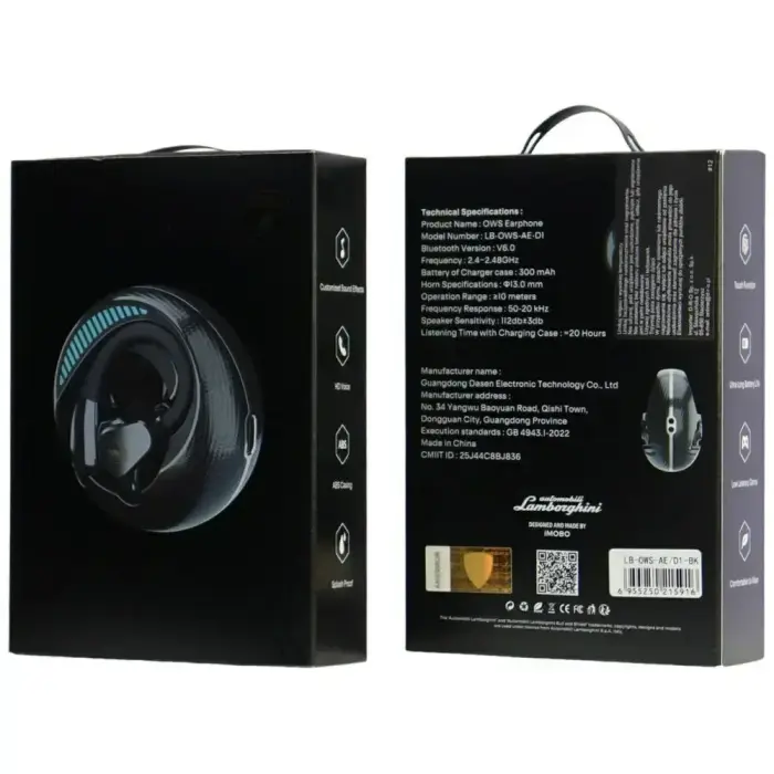 Wireless Headphones Lamborghini D1 Open Air black Foto 9
