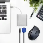Qoltec Hub Adapter USB-C 3.1 4in1 | USB 3.0 | VGA | RJ45 | USB-C PD 92W Фото num