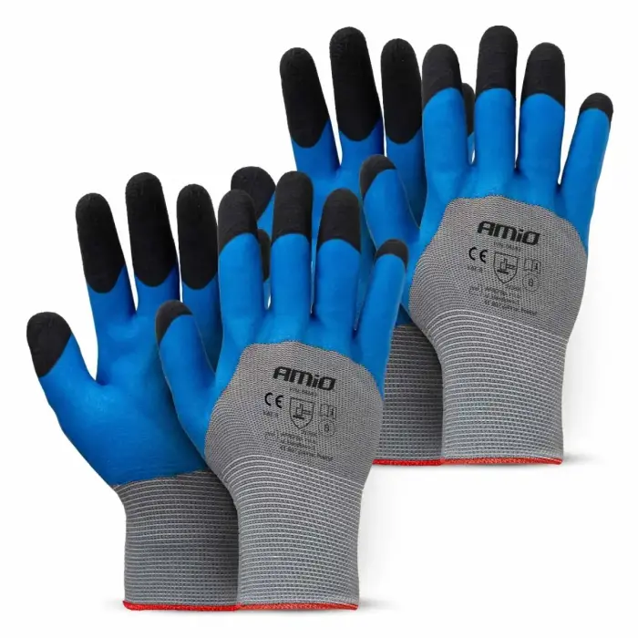 PE Latex 3/4 foamsafety gloves 4 pcs Size 8 (2 pairs), 3131X AMIO-04643