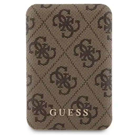 Zestaw Guess GUBPM5P15S4GEMGW iPhone 15 6.1" hardcase + Powerbank 5000mAh MagSafe brązowy|brown 4G Metal Logo Foto 8