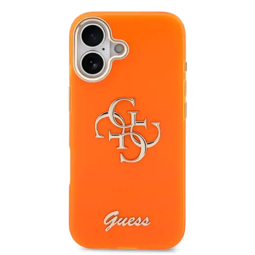 Guess IML 4G Script Metal Logo Case for iPhone 17 Orange Foto 2