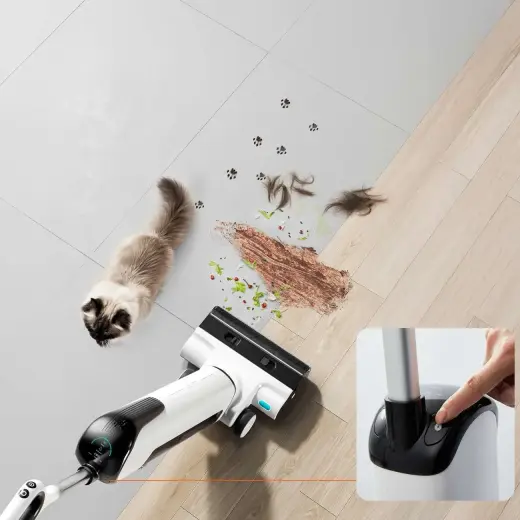 UWANT D100 17000Pa Upright Vacuum Cleaner with Mopping Function and Charging Station - White Фото num