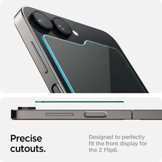 Spigen EZ Fit aizsargstikls telefonam Samsung Galaxy Z Flip 6 - 2 gab. Foto 12