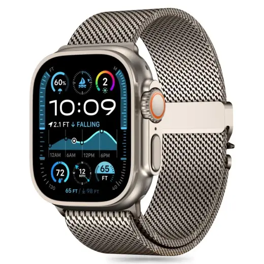 Tech-Protect Milano strap for Apple Watch 6 | 7 | 8 | 9 | 10 | SE | Ultra 1 | 2 (44 | 45 | 46 | 49 MM) - titanium Foto 1