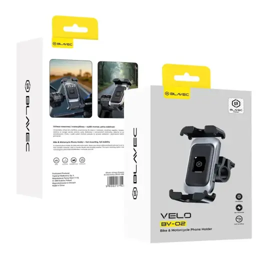 Blavec Uchwyt Rowerowy BV-02 Velo to handlebar (BV02-HSB) silver-black Photo