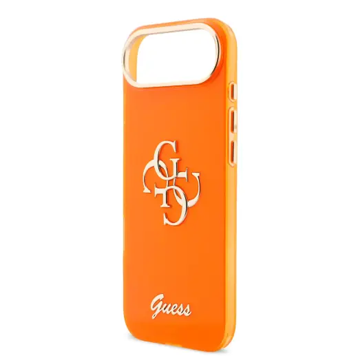 Guess IML 4G Script Metal Logo Case for iPhone Air Orange Foto 4
