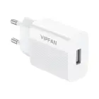 Network charger Vipfan E01, 1x USB, 2.4A + USB-C cable (white) Foto 5