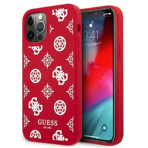 Guess GUHCP12LLSPEWRE iPhone 12 Pro Max 6,7" czerwony|red hard case Peony Collection Foto 1