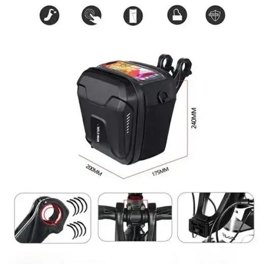 Torba na ramę roweru WILDMAN GS9 uchwyt rowerowy czarna|black Foto 2