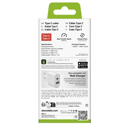 провод для передачи данных и зарядки | USB-C на USB-C | 1m | белый Фото num