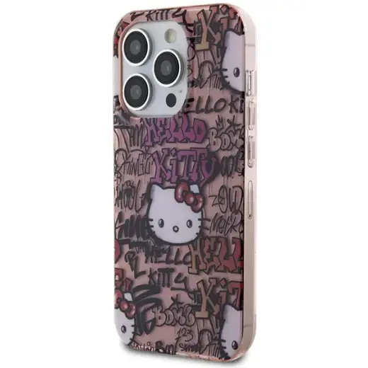 Hello Kitty HKHCP14XHDGPTP iPhone 14 Pro Max 6.7" розовый|розовый жесткий чехол IML Теги Граффити Фото num