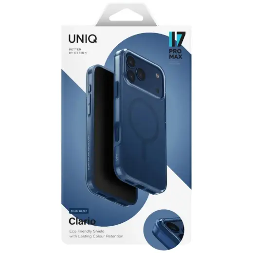 UNIQ Clario Case for iPhone 17 Pro Max Magclick Charging Blue Photo