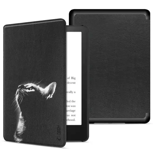 TECH-PROTECT SMARTCASE KINDLE PAPERWHITE VI | 6 | COLORSOFT | SIGNATURE EDITION BLACK CAT Foto 1
